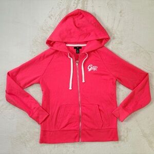GAP Women's Bright Pink Zip-Up Hoodie
